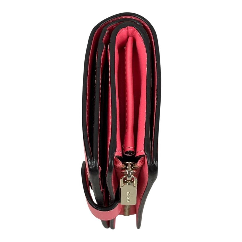 Kate Spade NY 2 Fold Wallet Salmon Pink Solid Color - Picture 4 of 7